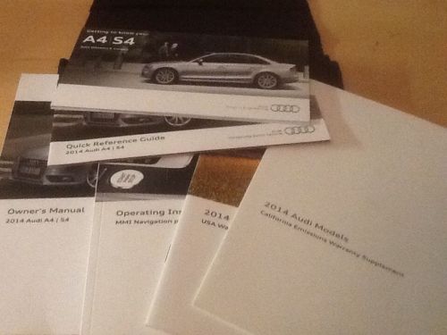 2014 audi  a4/s4 owners manuals and cover , nice set !