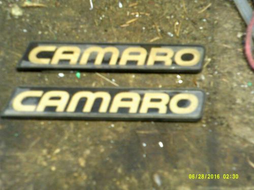 82-92 camaro gold camaro rocker emblems
