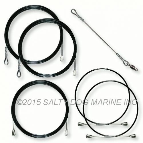 Hobie cat 17 sport wire rigging set black new - save 10% ( #359492 )