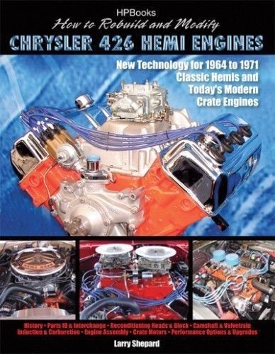 Repair or modify 64 to 71 dodge or plymouth 426 hemi engine manual - book