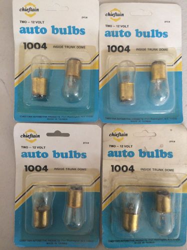 (4) packs of 2 # 1004 cheiftain auto bulbs two-12 volts inside trunk dome