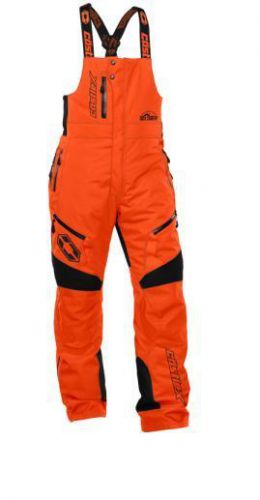 Castle x racewear tundra mens snowmobile bib solid orange