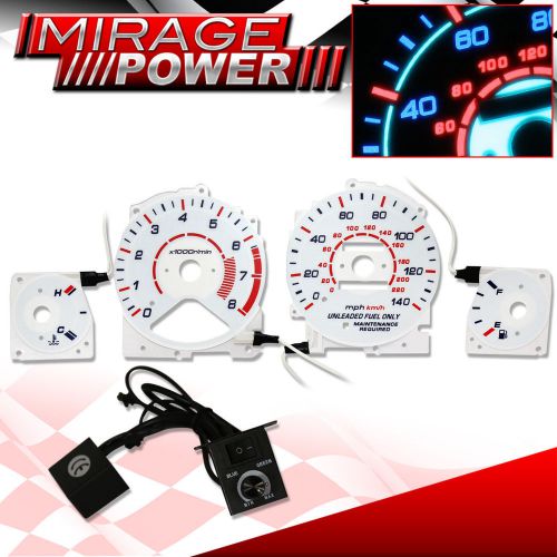 1994 1995 accord white face indiglo reverse glow jdm racing upgrade cluster rpm