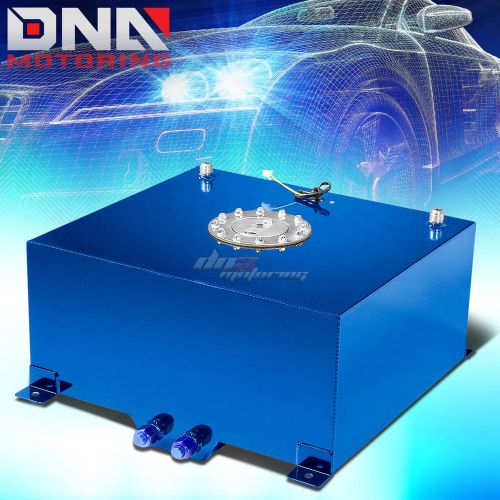 15.5 gallon/59l blue aluminum racing/drift fuel/gas cell tank+cap+level sender