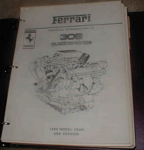 Ferrari technical introduction to the 308 qv engine - factory training manual