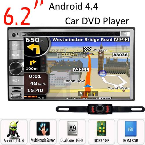 Android 3g wifi 6.2" double 2 din car radio stereo dvd player gps navigation+cam
