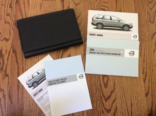 2008 volvo xc90 owners manual set with leather case