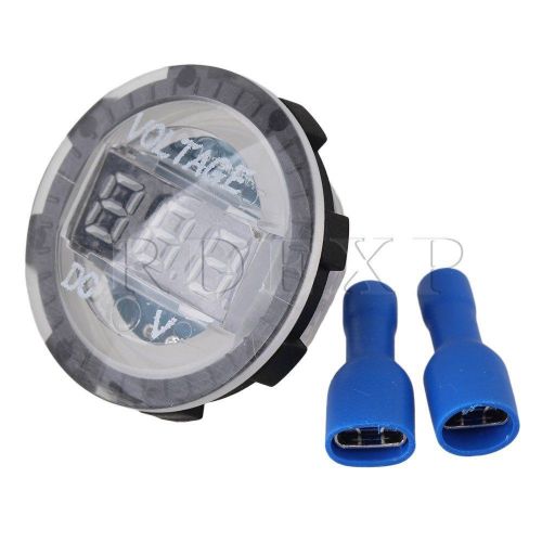 Waterproof dc12-24v red led display digital voltmeter transparent shell