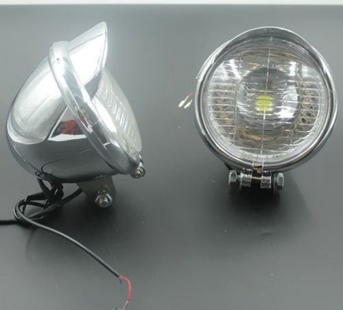 5" led angel eye spot fog head lights motorcycle bobber touring chopper custom