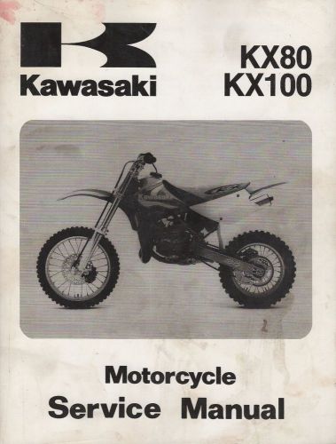 1998-2000 kawasaki motorcycle kx80, kx100 service manual 99924-1219-02 (889)