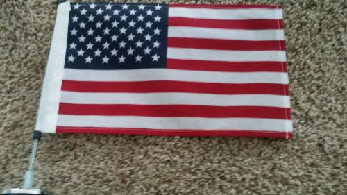 American flag with deluxe magnetic base for your car.    7&#034; × 9&#034;