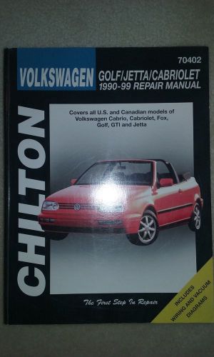 Chilton repair manual vw jetta, golf, cabrio (90-99)