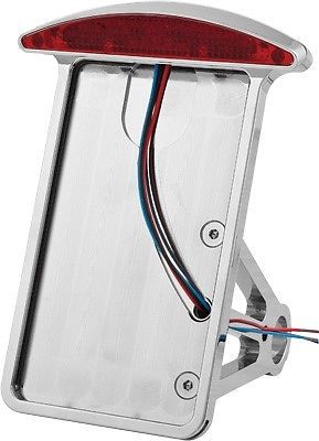 Harddrive license plate frame flat vertical half moon led   '08 +  softail