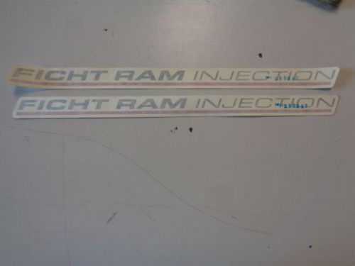 Evinrude ficht ram injection pair (2) decal 13 5/8&#034; x 5/8&#034; marine boat