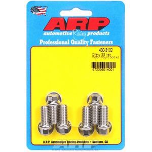 Arp 430-3102 motor mount bolt kit, for chevrolet v6 &amp; v8 mount to block, hex