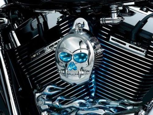 Kuryakyn zombie infinity led horn cover chrome harley flstfse cvo fat boy 2005