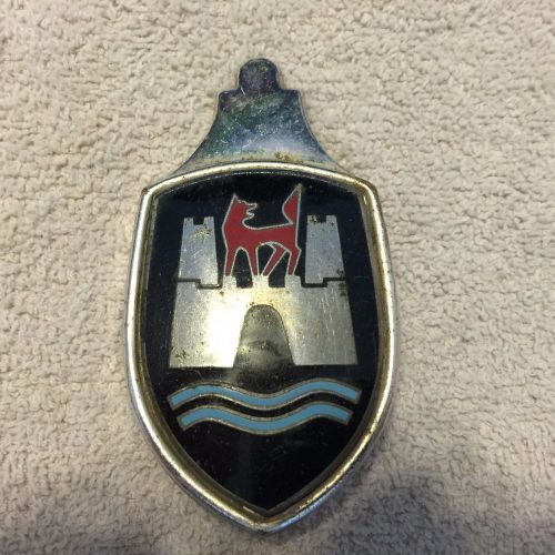 Vw volkswagen beetle bug wolfsburg front hood crest emblem 1960's original
