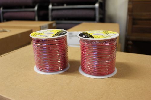 Lot of two - 12 gauge red 100 ft automotive primary wire stranded