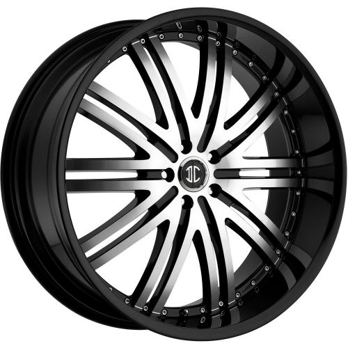 N11-2295xx30mb 22x9.5 6x5.5 (6x139.7) wheels rims black machined +30 offset