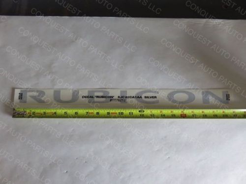 New mopar 2007-2016 jeep wrangler rubicon hood decal~silver~5jc82ca1aa