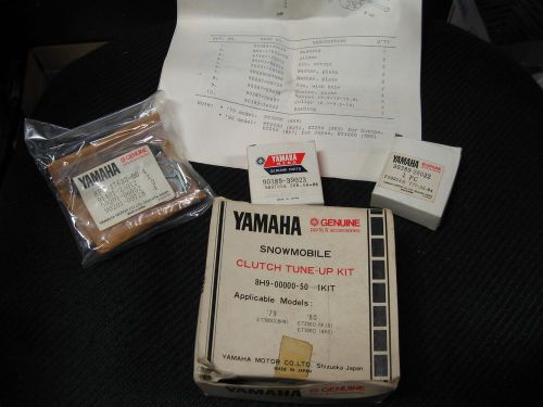 Vintage yamaha snowmobile enticer bravo clutch tune up kit oem 8h9-00000-50-00