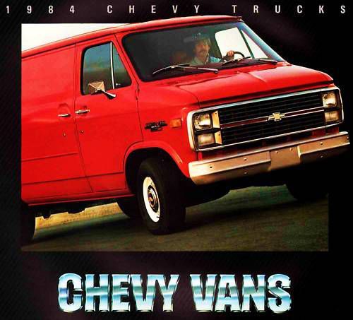 1984 chevy van brochure -g10-g20-g30-cutaway-cube-chevy cargo van