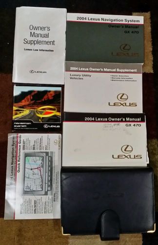 2004 lexus gx 470 owners manual w/case 04 operators guide navi cd dvd 7 pc set