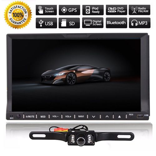 7" double 2 din in dash car cd dvd player stereo radio gps navi bt usb+ camera