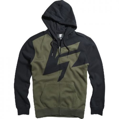 Shift fraction zip fleece adult mens guys sweatshirt hoodie army 2x