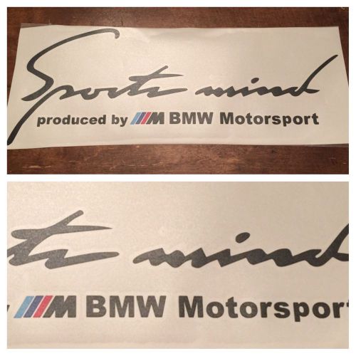 2pc sports mind bmw ///m motorsport vinyl sticker decals logo wrap m3 m4 m5 m6