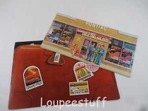 Original 11977 pontiac road atlas travel guide briefcase brochures  l279