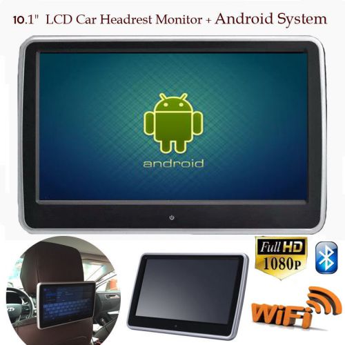 10.1&#034; car android 4.4 headrest monitor wifi bluetooth touchscreen video usb/sd