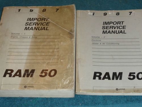 1987 dodge ram 50 truck  / shop manual set / shop book set original 2 pieces