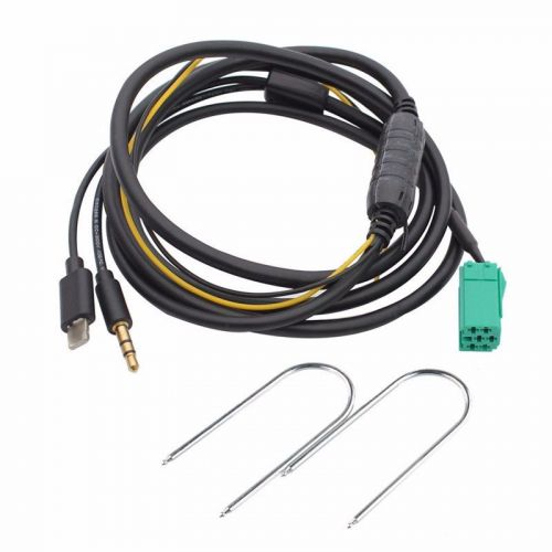 Mini iso 6pin aux-in cable adaptor for renault updatelist for android cell phone
