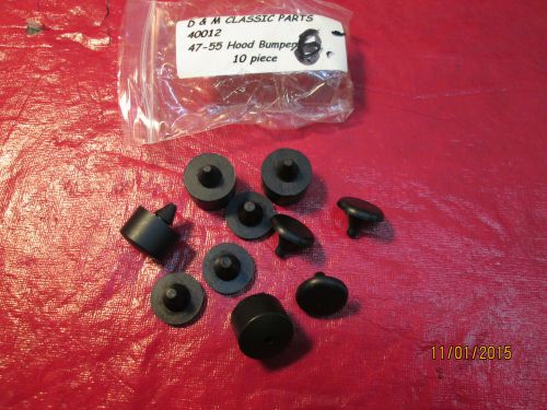 1947-55 chevy &amp; gmc truck 10 piece hood rubber bumper set