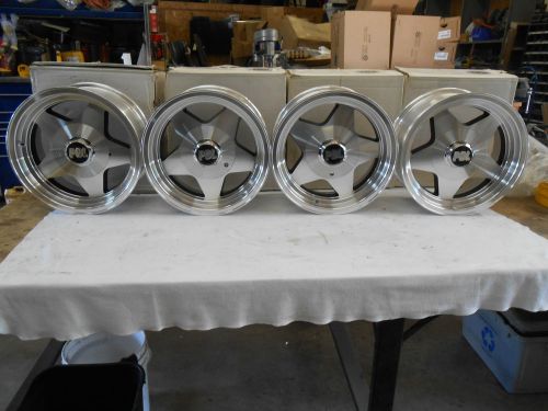 15 x 7&#034;    vintage  nos  pbl  alumn  star  wheel  rims, set of four