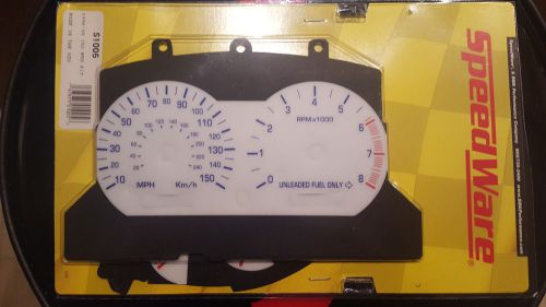 1996-1998 mustang gt bbk white face gage overlay