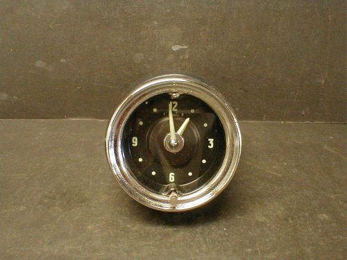 Oe factory original 1951-1952 chevrolet dash clock w/housing