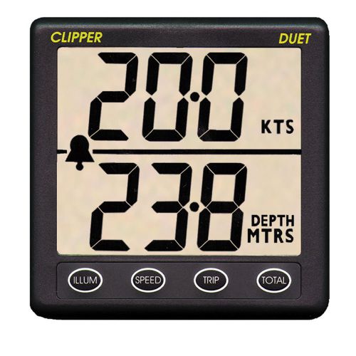 Clipper duet instrument depth speed log w/transducer -cl-ds