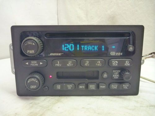 02 03 chevrolet trailblazer gmc envoy bose radio cd cassette 15169583 mm0102