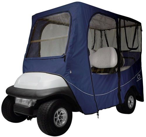 Classic accessories fairway golf cart deluxe enclosure long roof navy blue new