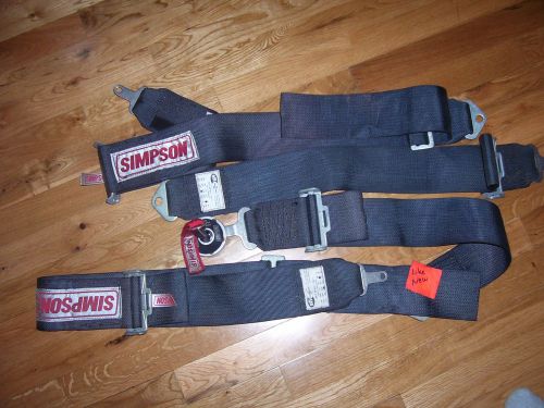 Simpson 5 pt black cam lock racing seat belts-drag mud-demo-trucks-rat rod-used