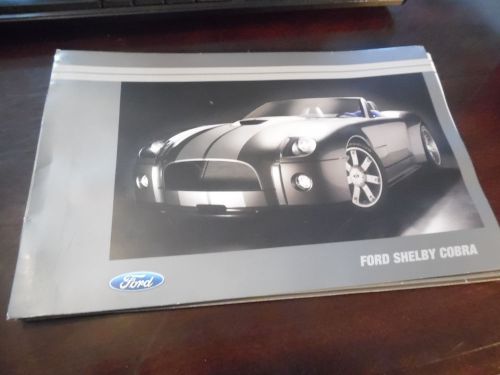 Old concept    ford guide shelby cobra booklet overview spiral bound