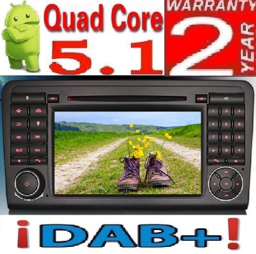 Android 5.1 mercedes ml/gl 350/450/550 w/x164 radio gps dvd dab+3g sd quad core