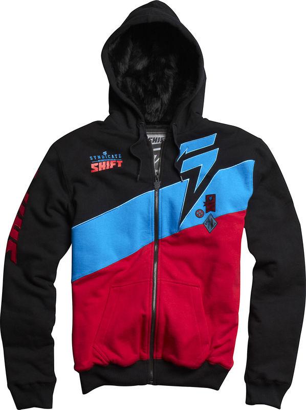 Shift slate red / black fleece hoody  motocross sweat shirt mx 2014 blue
