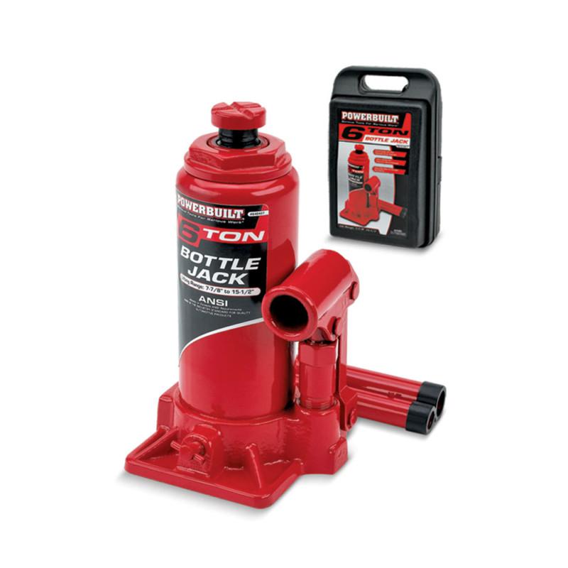 Powerbuilt® 6 ton bottle jack with blowmold case - 640407