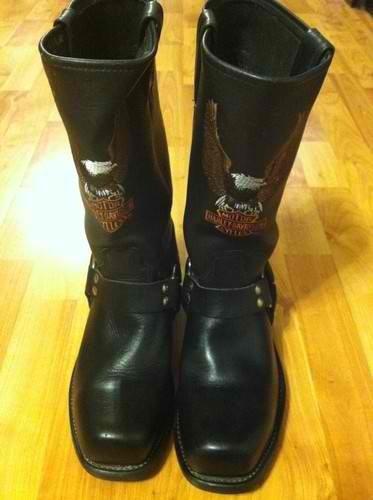 Classic men's harley davidson harness boots black size 8 d mint condition!!