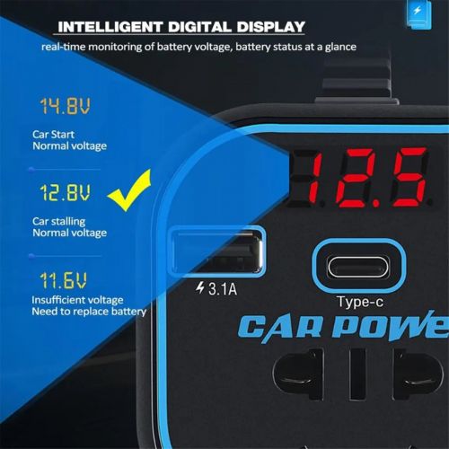 1 Piece Car Inverter Inverter Black ABS Car Adapter Plug Socket B9T22193, AU $17.02, image 8