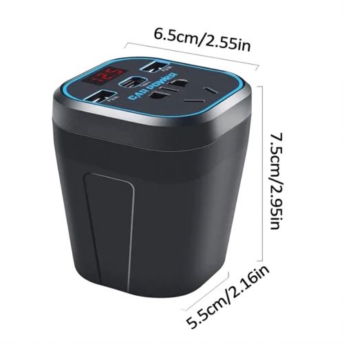 1 Piece Car Inverter Inverter Black ABS Car Adapter Plug Socket B9T22193, AU $17.02, image 10