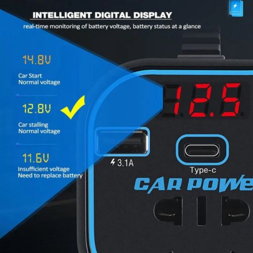1 Piece Car Inverter Inverter Black ABS Car Adapter Plug Socket B9T22193, AU $17.02, image 17